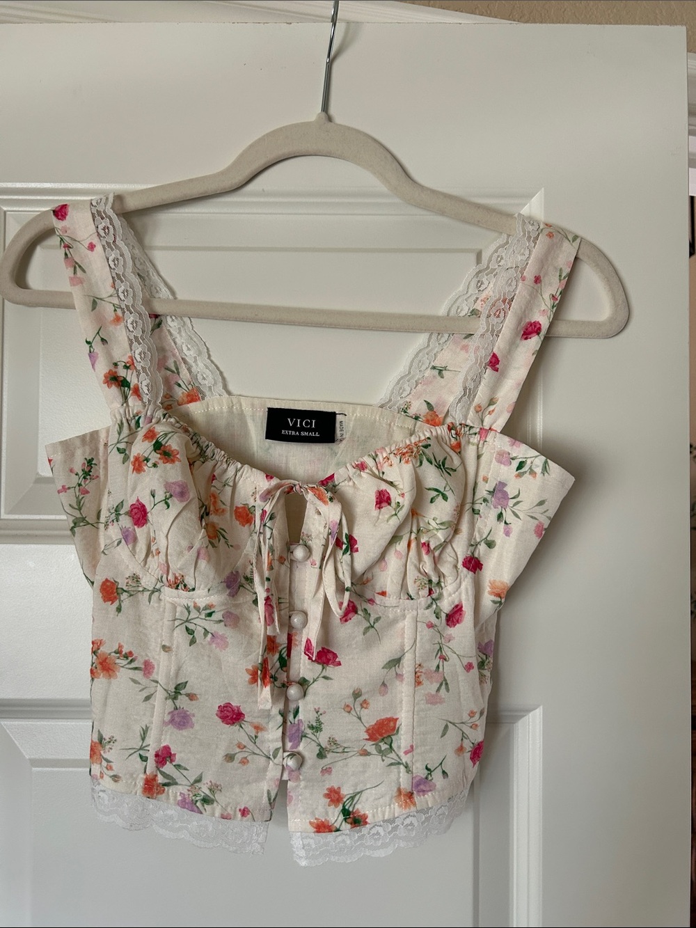 Womens floral crop top